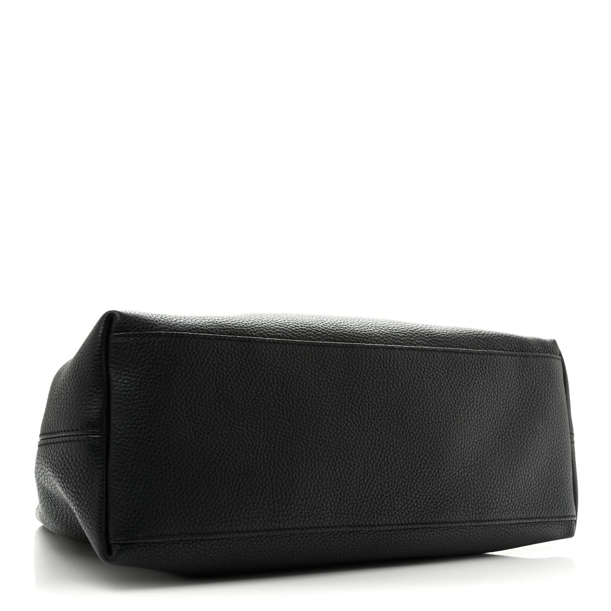Pebbled Calfskin Medium Soho Chain Shoulder Bag Black