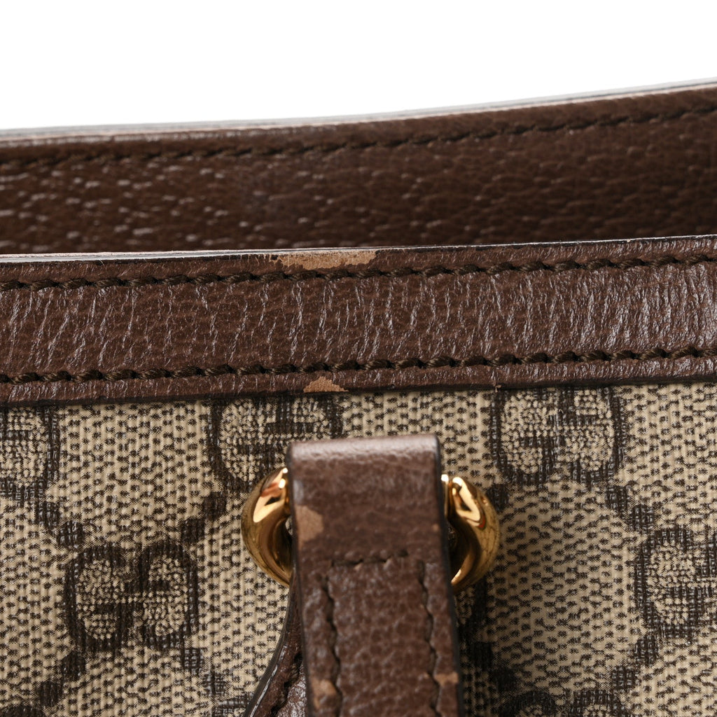 GG Supreme Monogram Medium Ophidia Shopping Tote Brown