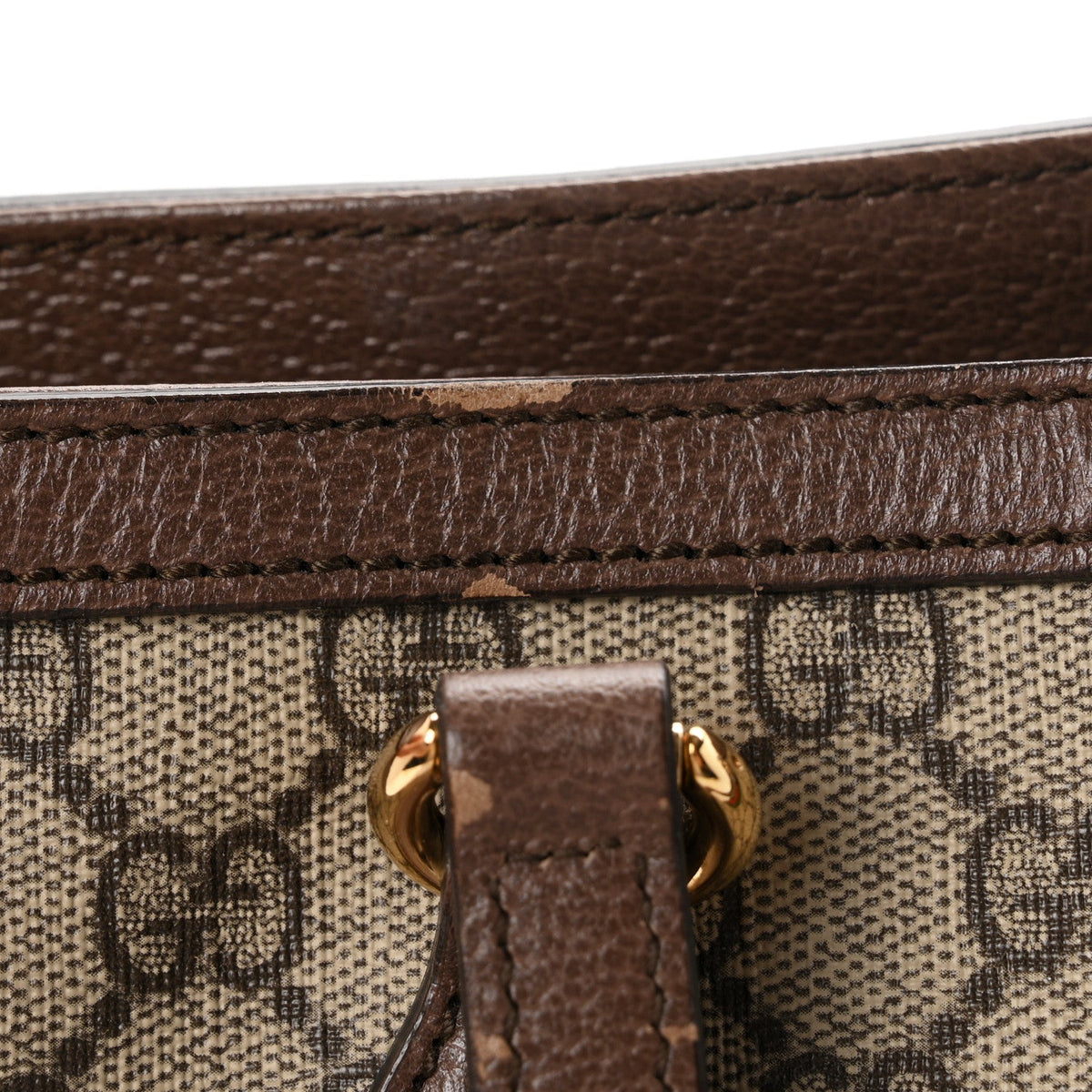 GG Supreme Monogram Medium Ophidia Shopping Tote Brown