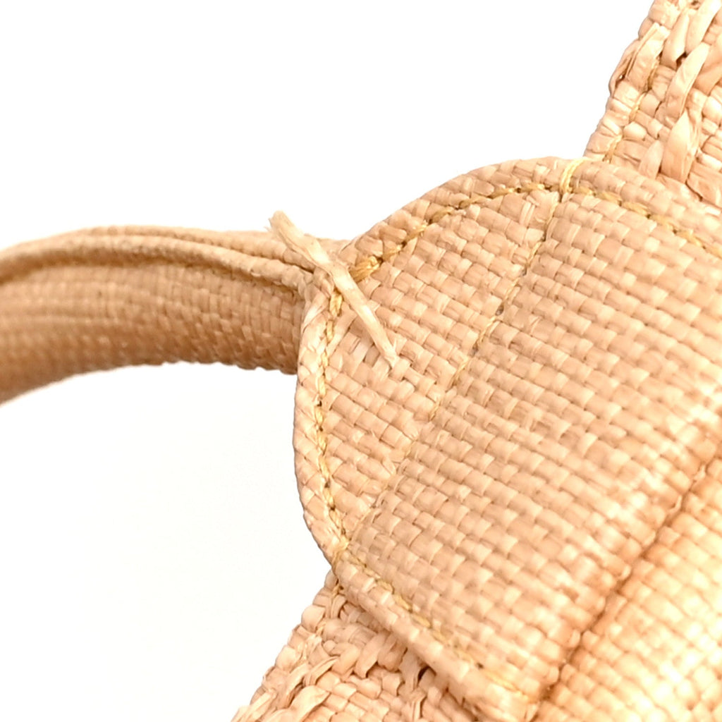 Raffia Cannage Medium Book Tote Natural
