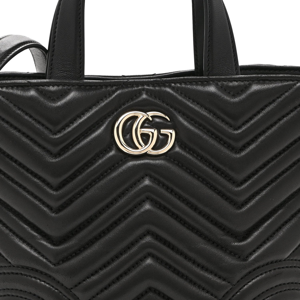 Lambskin Matelasse Small GG Marmont Betty Tote Bag Black