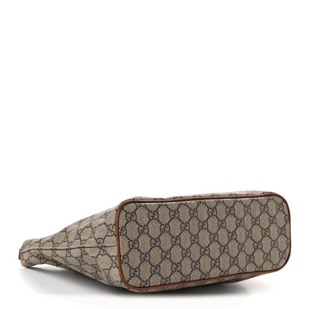 Soft GG Supreme Monogram Small Crossbody Tote Beige Cuir