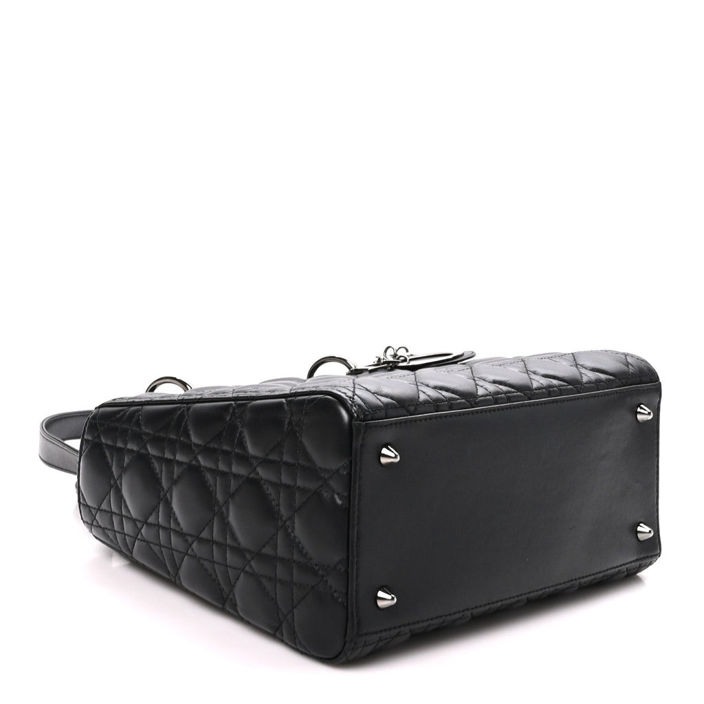 Lambskin Cannage Medium Lady Dior Black