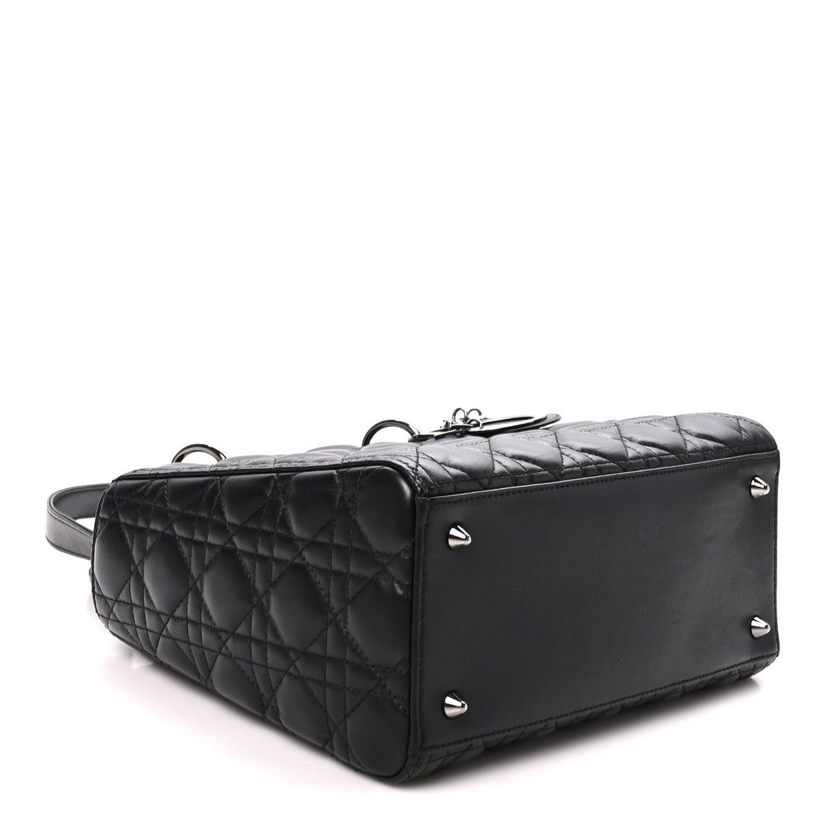 Lambskin Cannage Medium Lady Dior Black