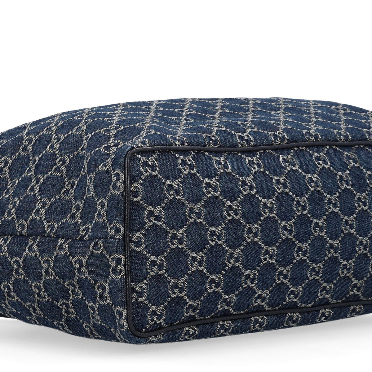 Jacquard Denim GG Monogram Large Tribeca Tote Dark Blue