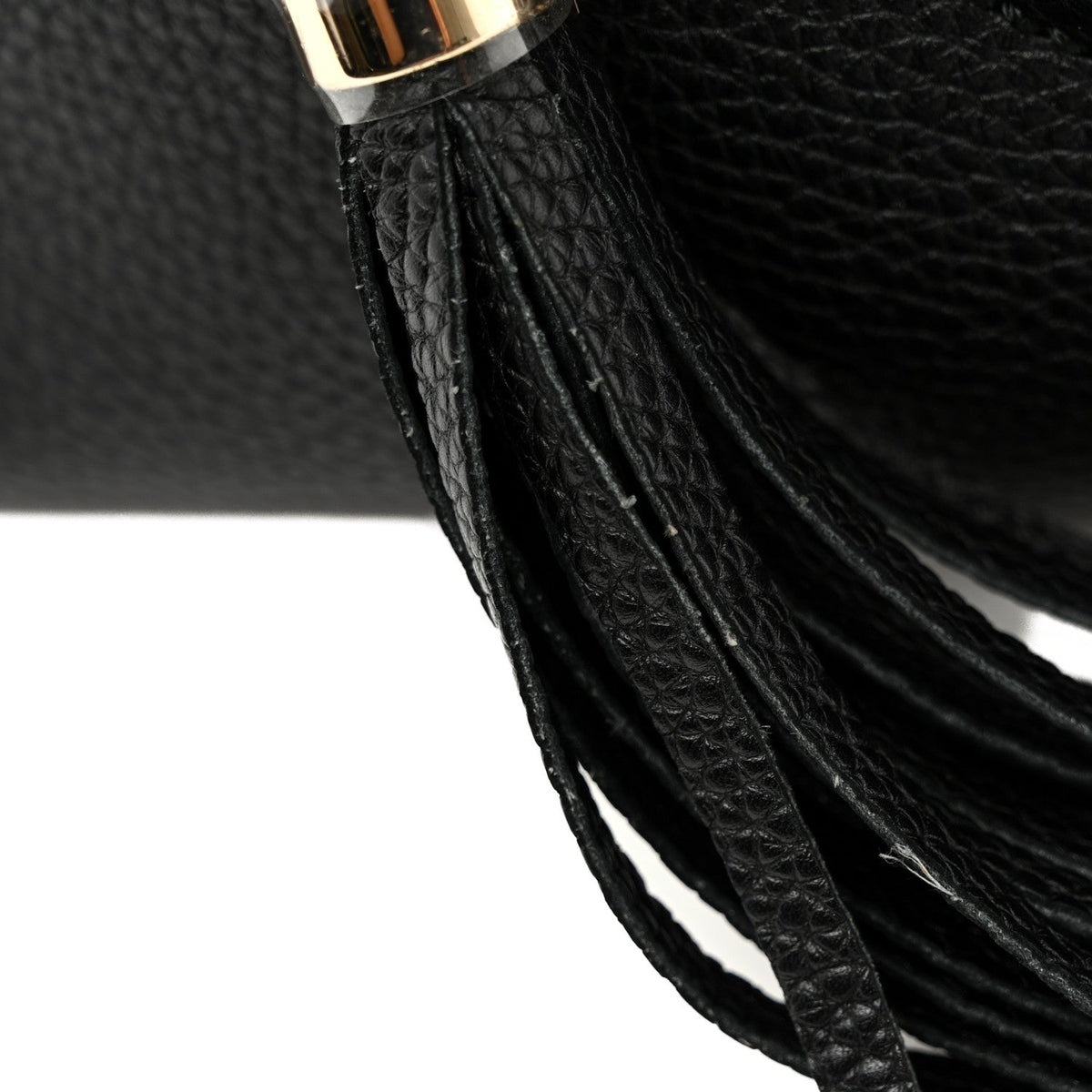 Pebbled Calfskin Medium Soho Chain Shoulder Bag Black