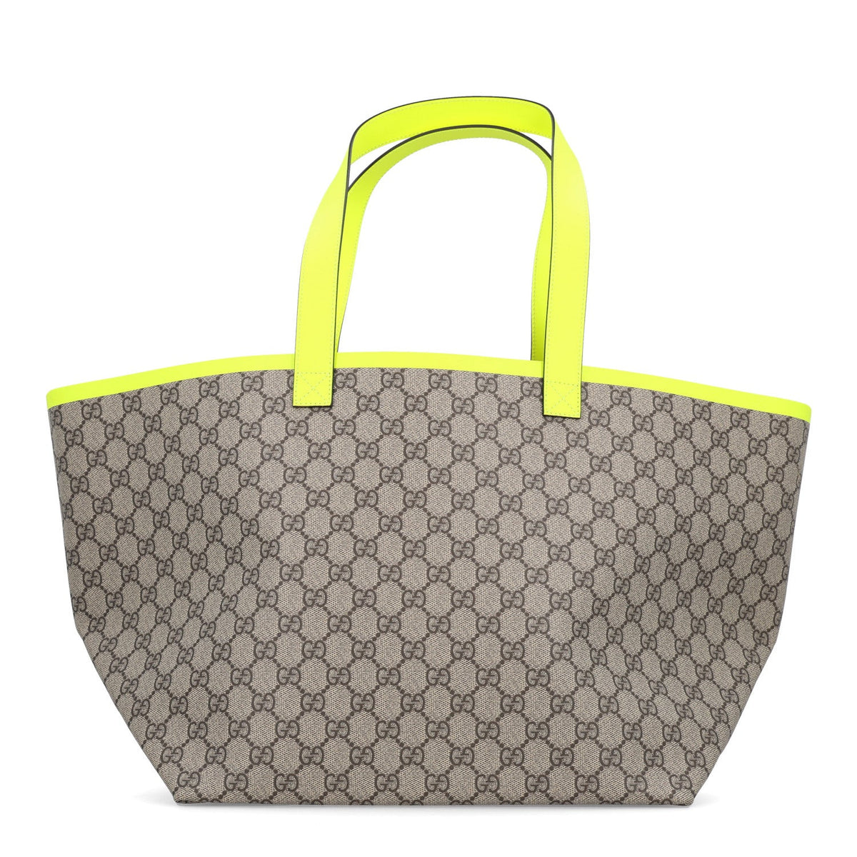 GG Supreme Monogram Totissima Shopping Tote Ebony Beige Yellow