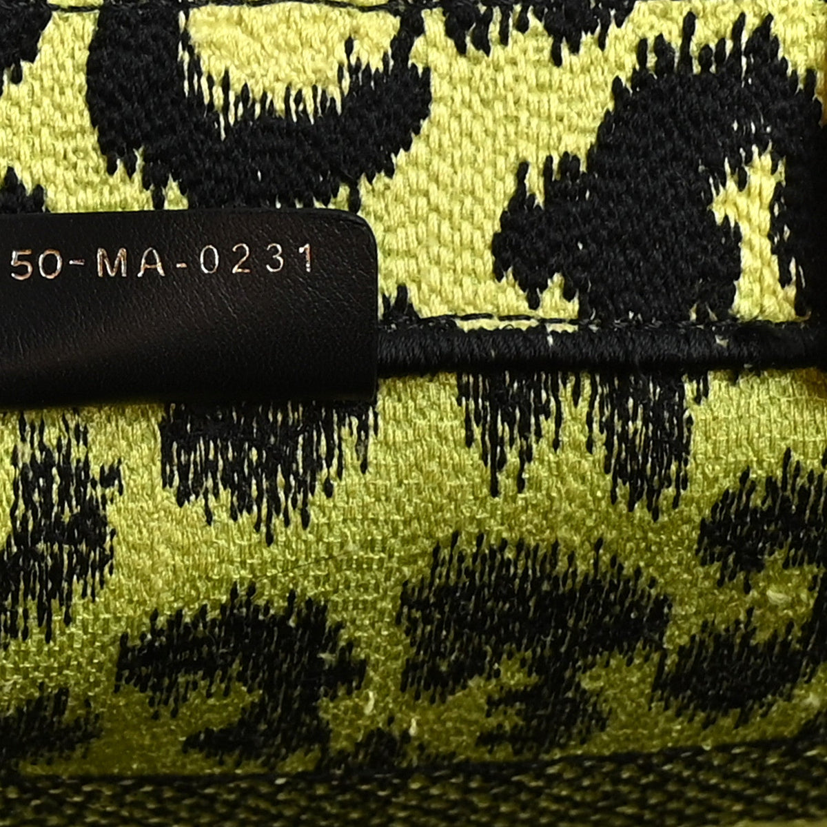 Canvas Mizza Embroidered Medium Leopard Book Tote Lime Pop