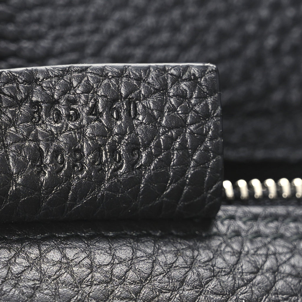 Soft Calfskin Small Jackie Top Handle Bag Black