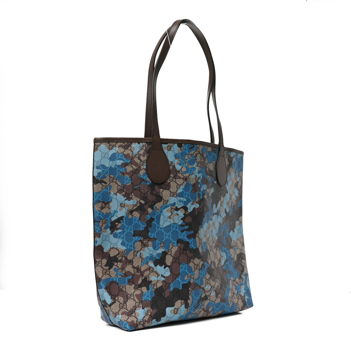 Supreme Monogram Camouflage Print Medium Tote  Beige Ebony New Acero Blue