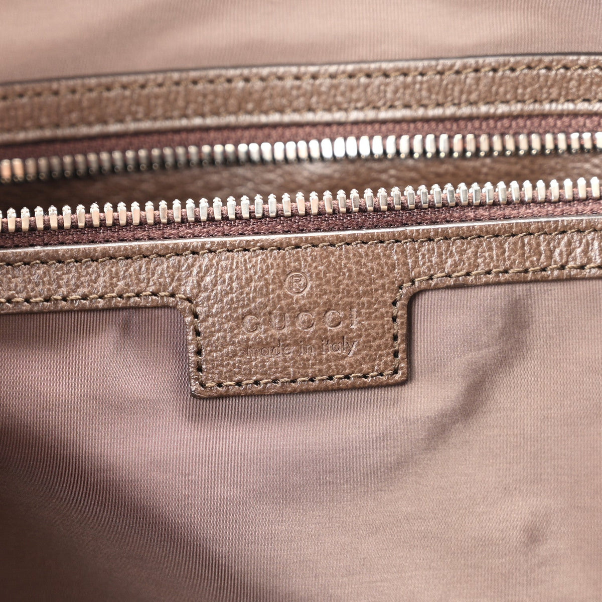 Tender GG Supreme Monogram Textured Dollar Calfskin Web Tote Beige Ebony New Acero
