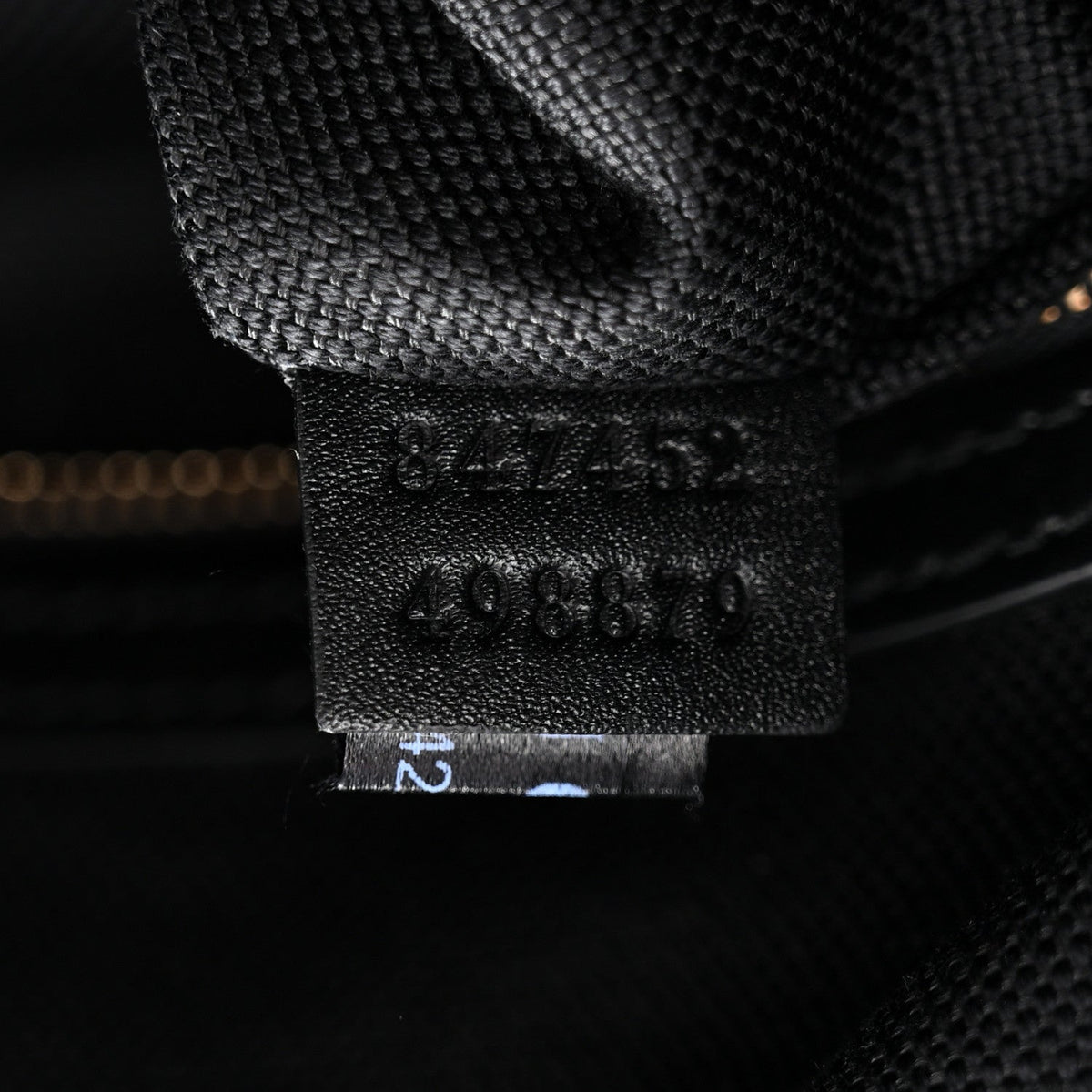 GG Calfskin Embossed Emblem Medium Shoulder Bag Black