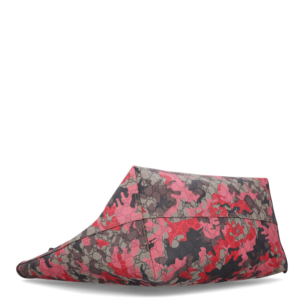 GG Supreme Monogram Camouflage Tote  Pink Red