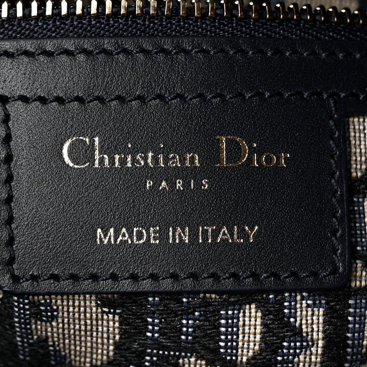 Wicker Oblique Medium Lady Dior Bag Blue