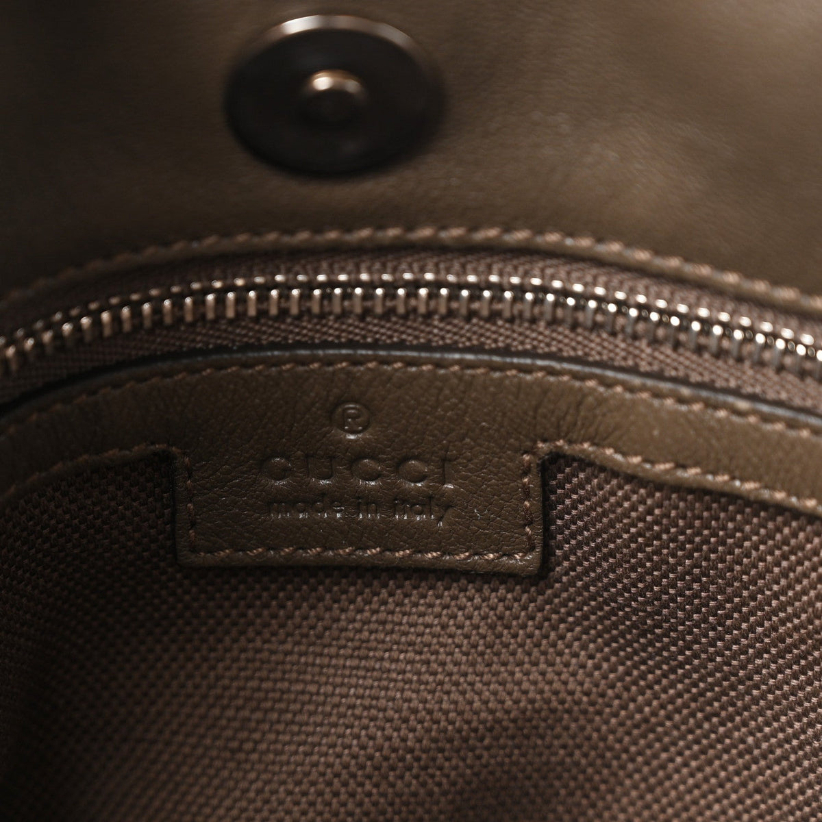 Sakai Be Green Calfskin Diagonal Stitched Medium Blondie Tote Craclet Brown