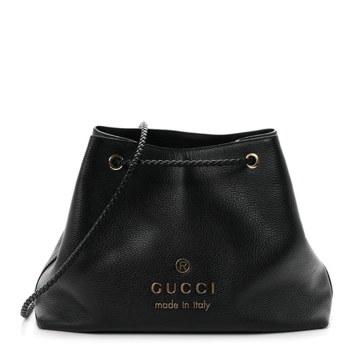 Calfskin Medium Braided Handle Gifford Tote Black