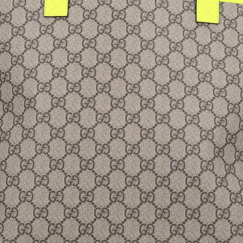GG Supreme Monogram Totissima Shopping Tote Ebony Beige Yellow