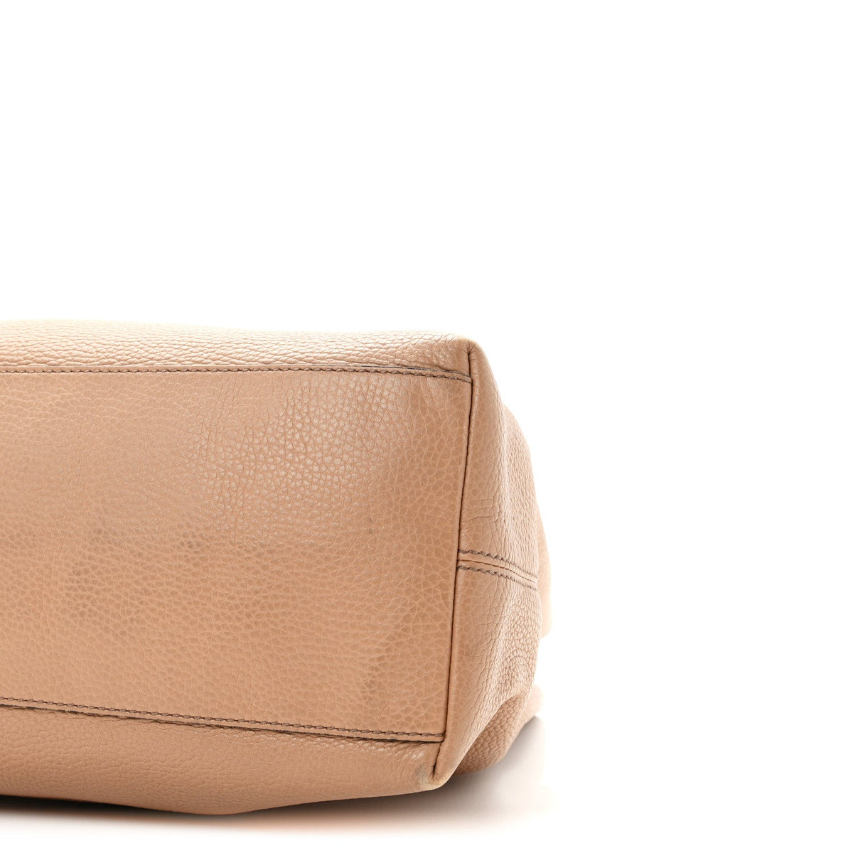 Pebbled Calfskin Medium Soho Chain Shoulder Bag Camelia