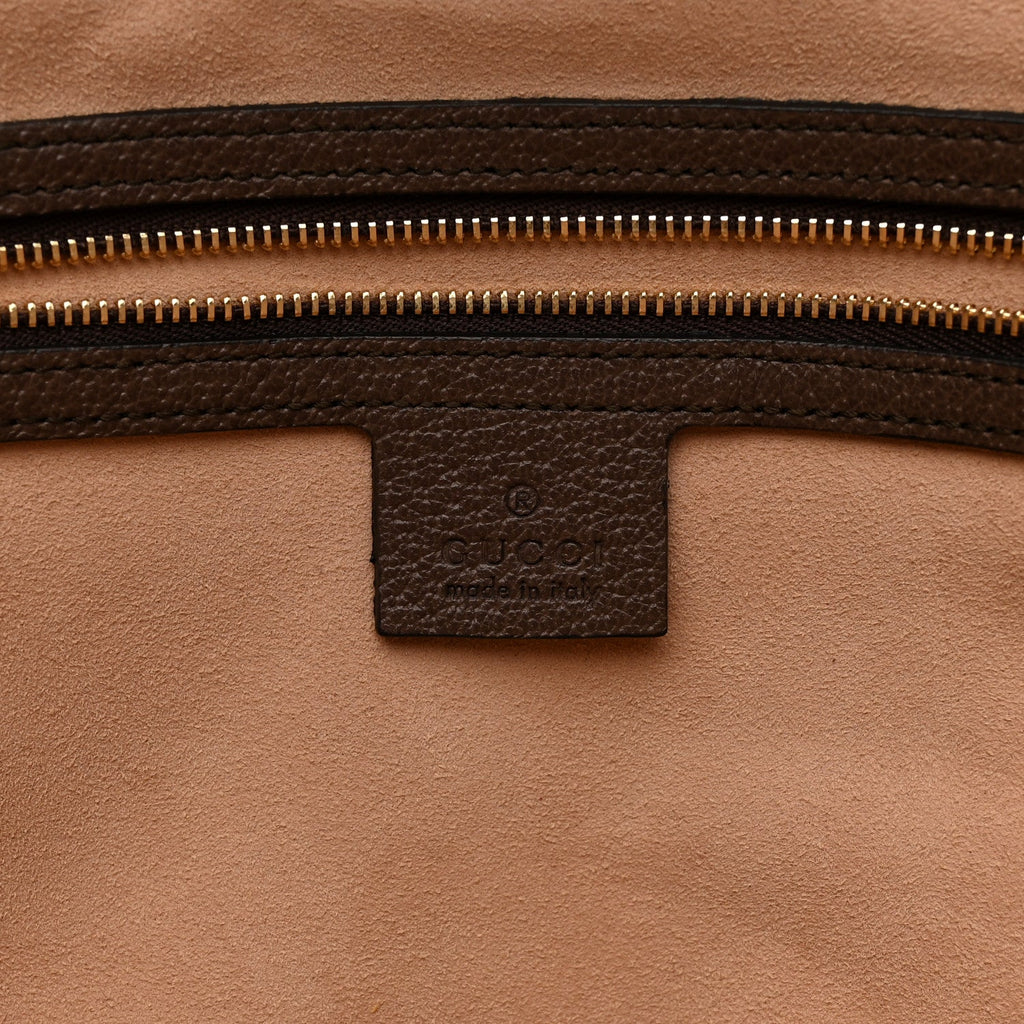 GG Supreme Monogram Medium Ophidia Shopping Tote Brown