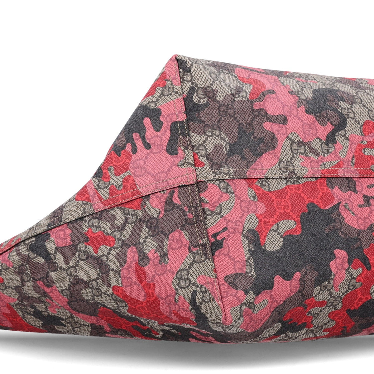 GG Supreme Monogram Camouflage Tote  Pink Red