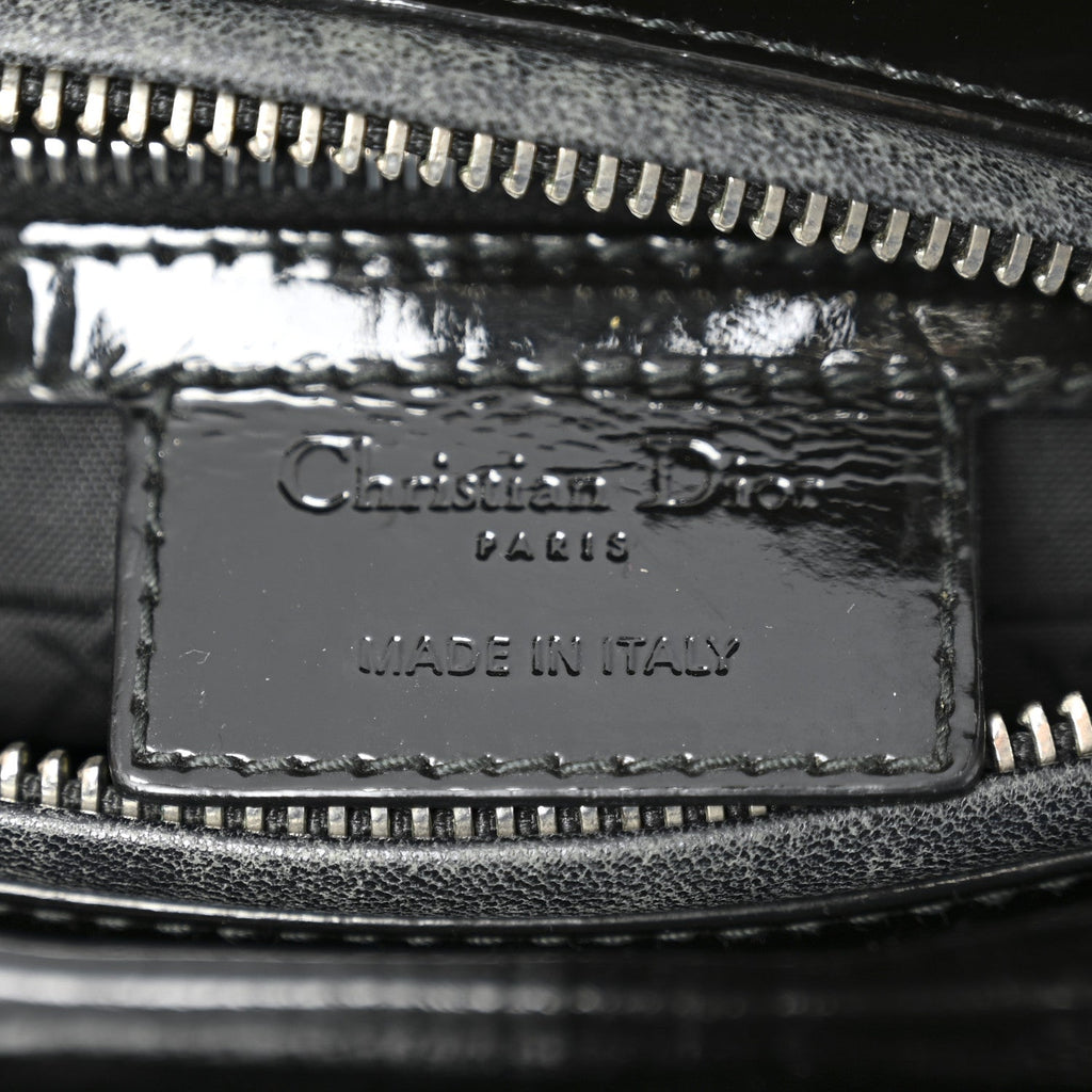 Patent Cannage Medium Lady Dior Black