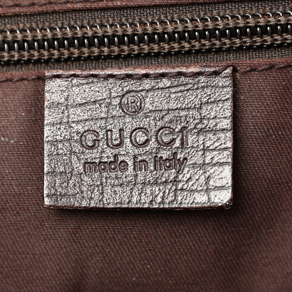GG Plus Monogram Web Large Tote Dark Brown