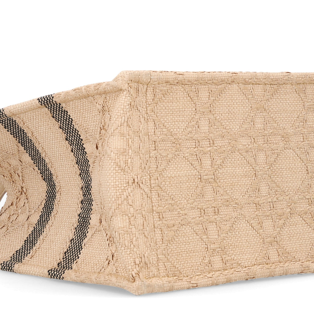 Raffia Cannage Medium Book Tote Natural