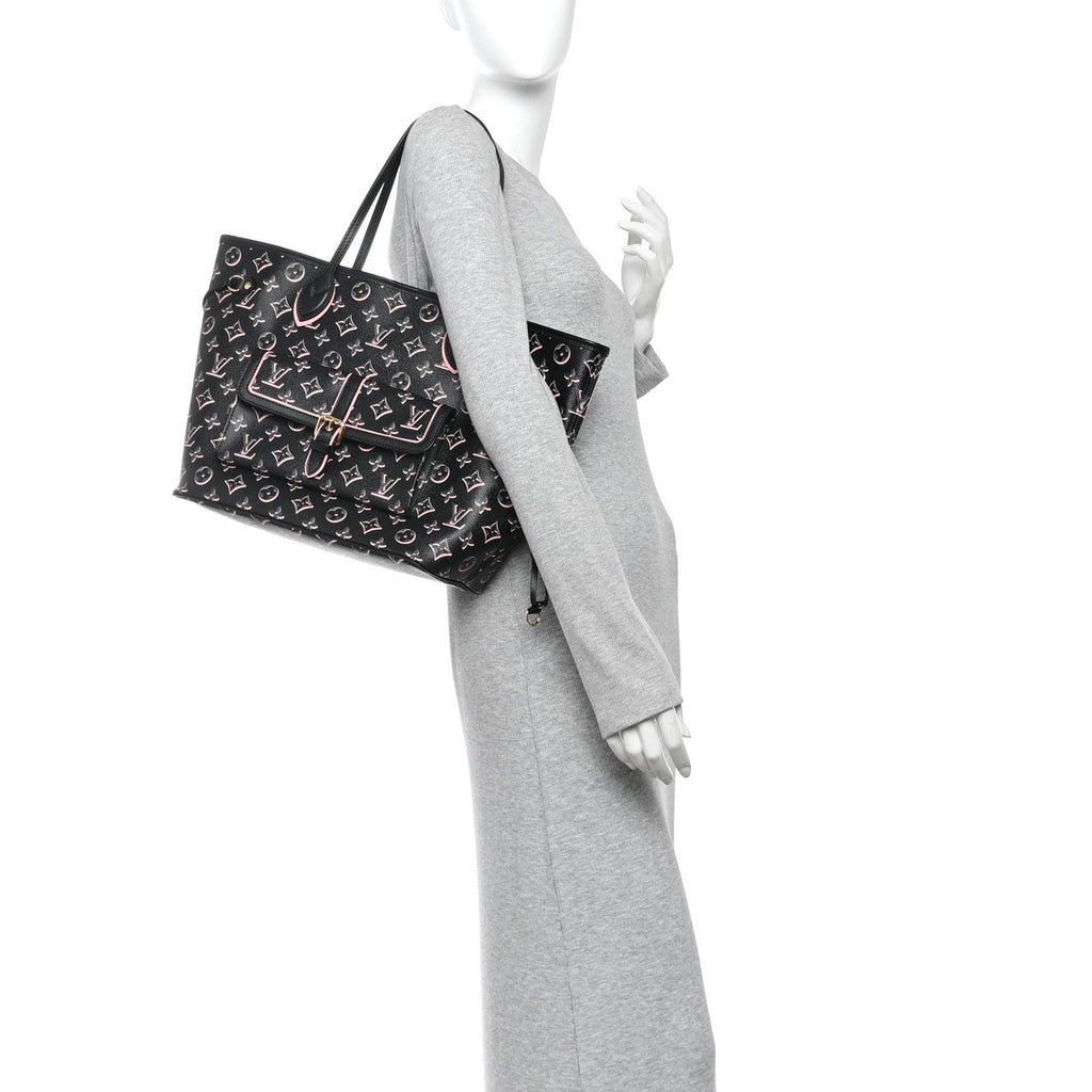 Monogram Fall For You Neverfull MM Black Black