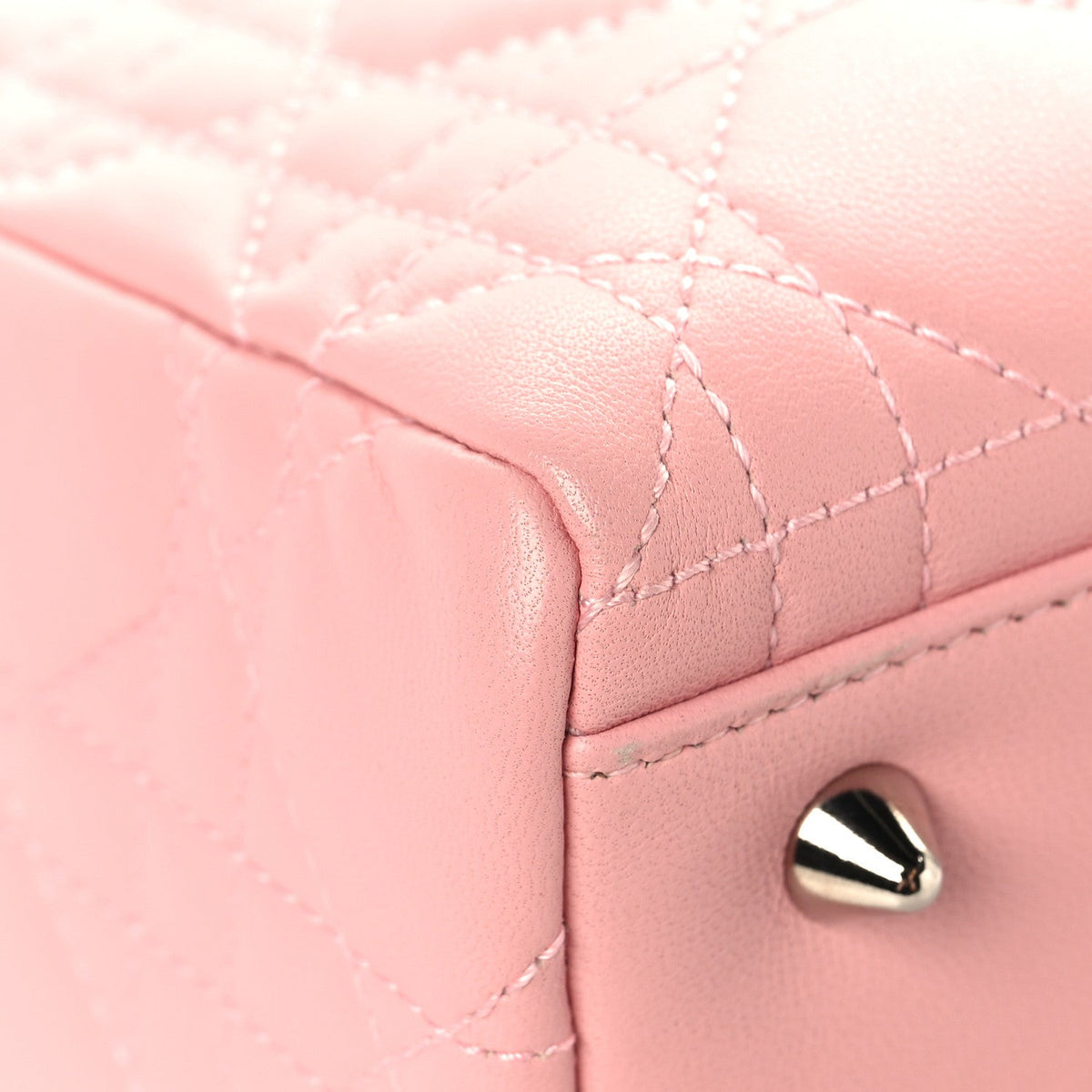 Lambskin Cannage Medium Lady Dior Light Pink