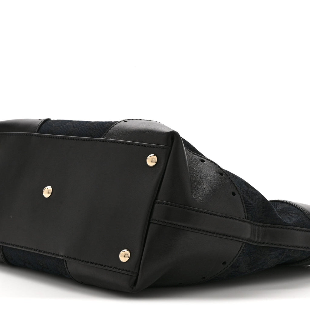 Monogram Large Punch Tote Black
