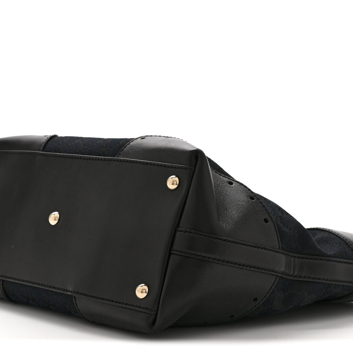 Monogram Large Punch Tote Black