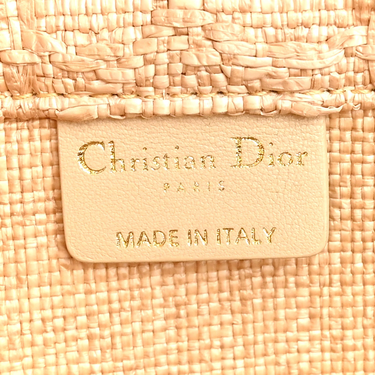 Raffia Cannage Medium Book Tote Natural