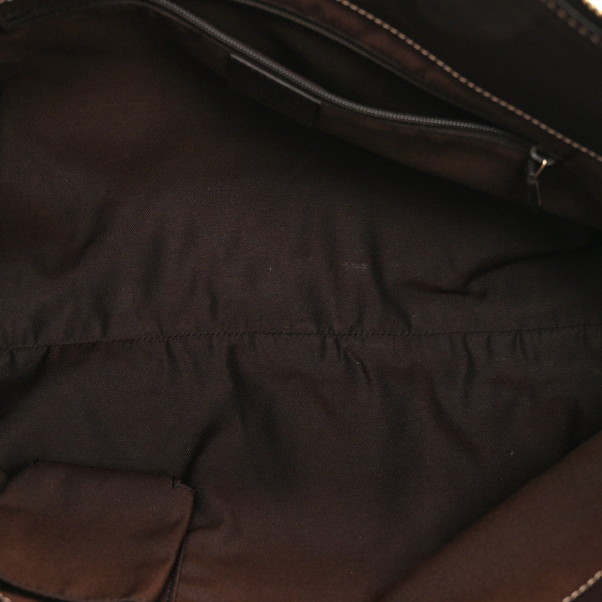 Monogram D Gold Tote Dark Brown