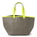 GG Supreme Monogram Medium Totissima Shopping Tote Ebony Beige Yellow