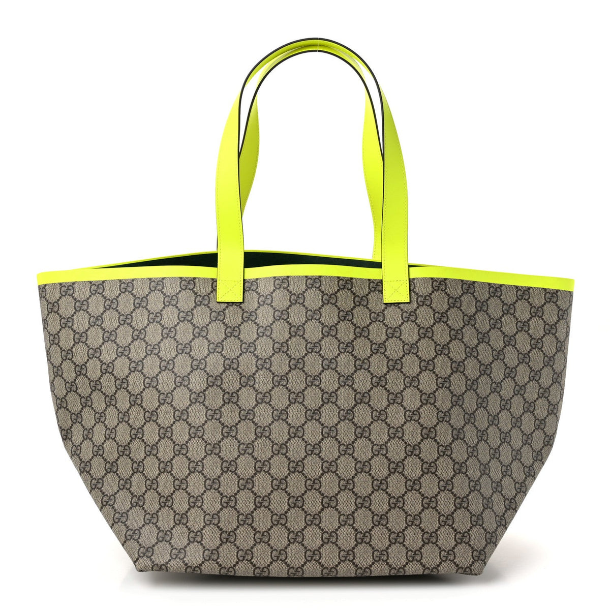 GG Supreme Monogram Medium Totissima Shopping Tote Ebony Beige Yellow