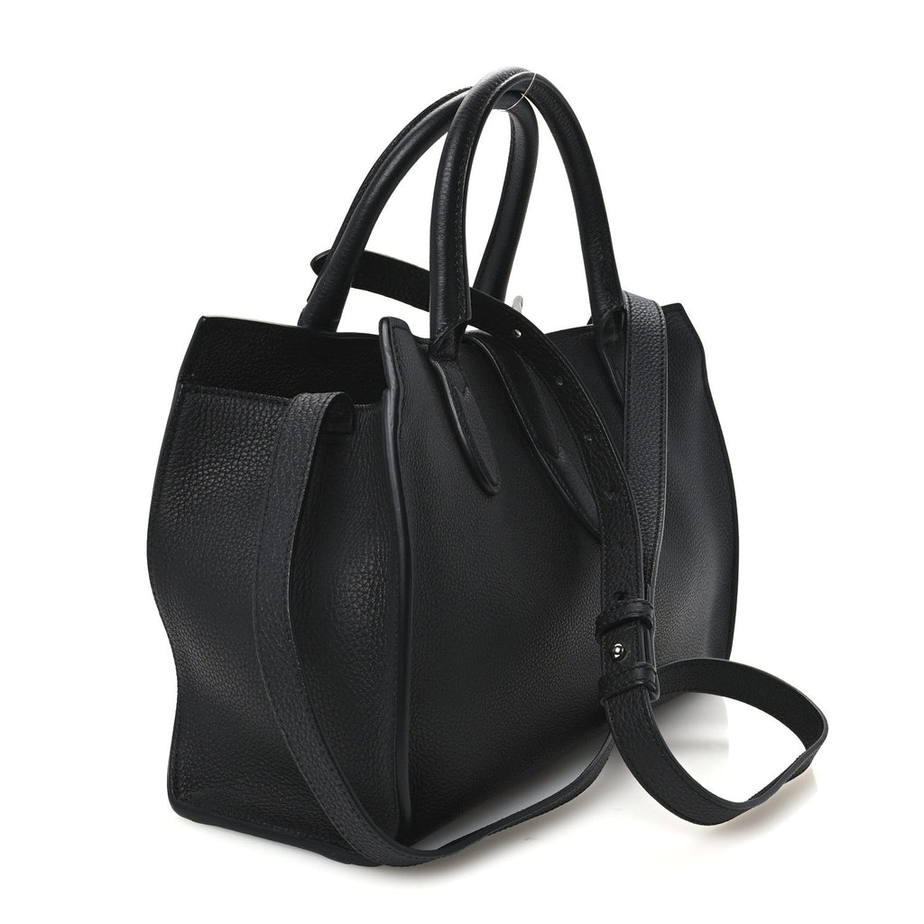 Soft Calfskin Small Jackie Top Handle Bag Black