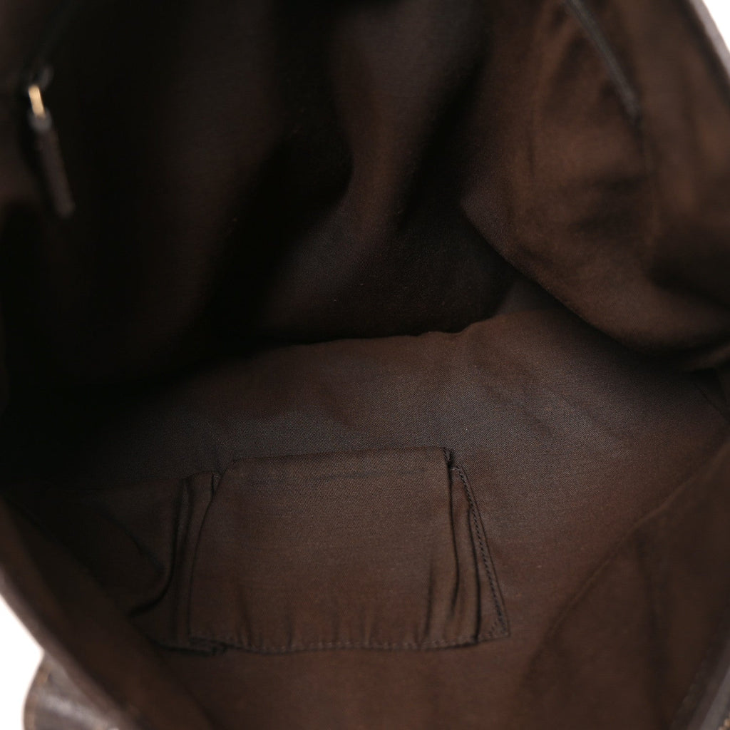 Crystal Monogram Shopping Tote Dark Brown