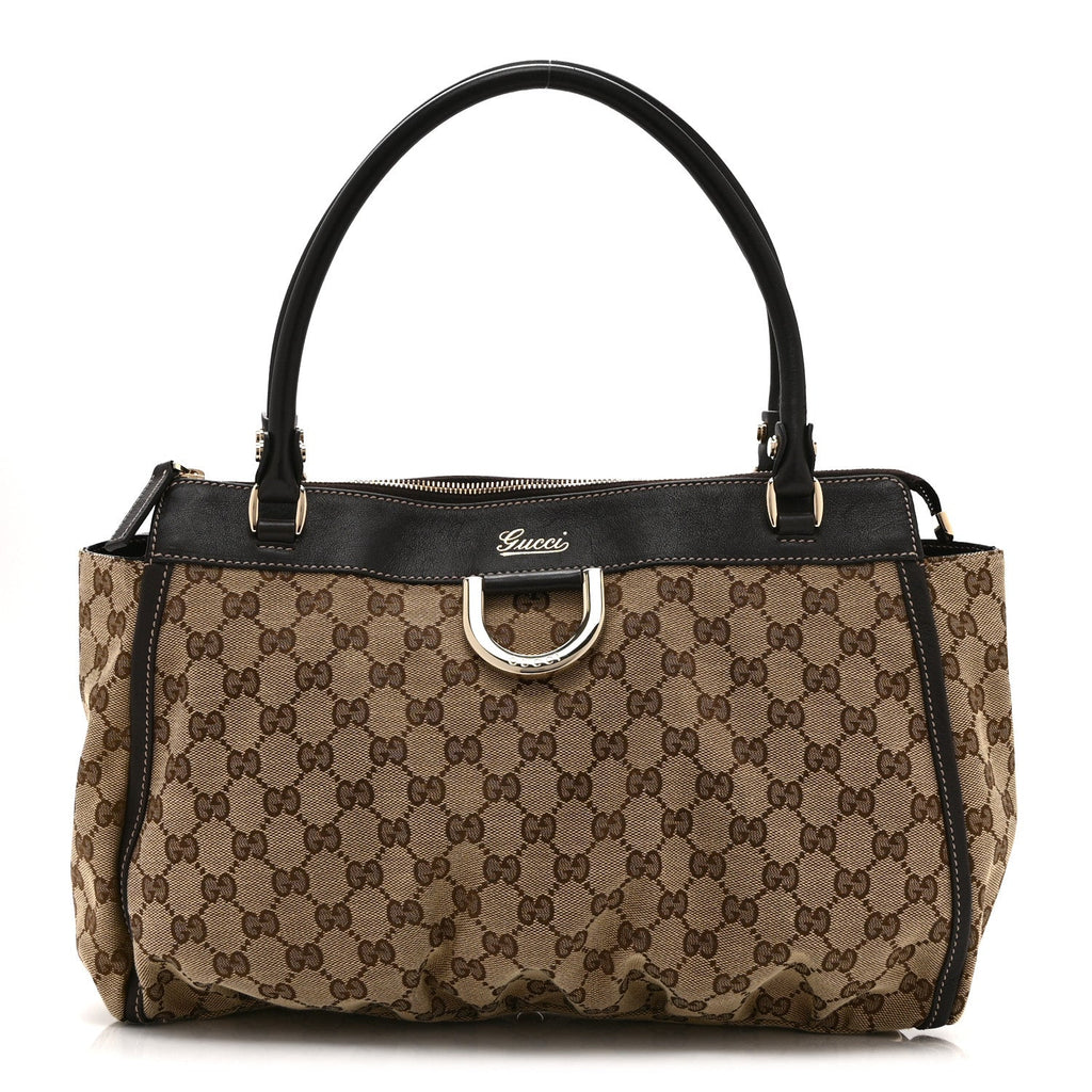 Monogram D Gold Tote Dark Brown