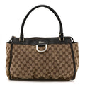 Monogram D Gold Tote Dark Brown