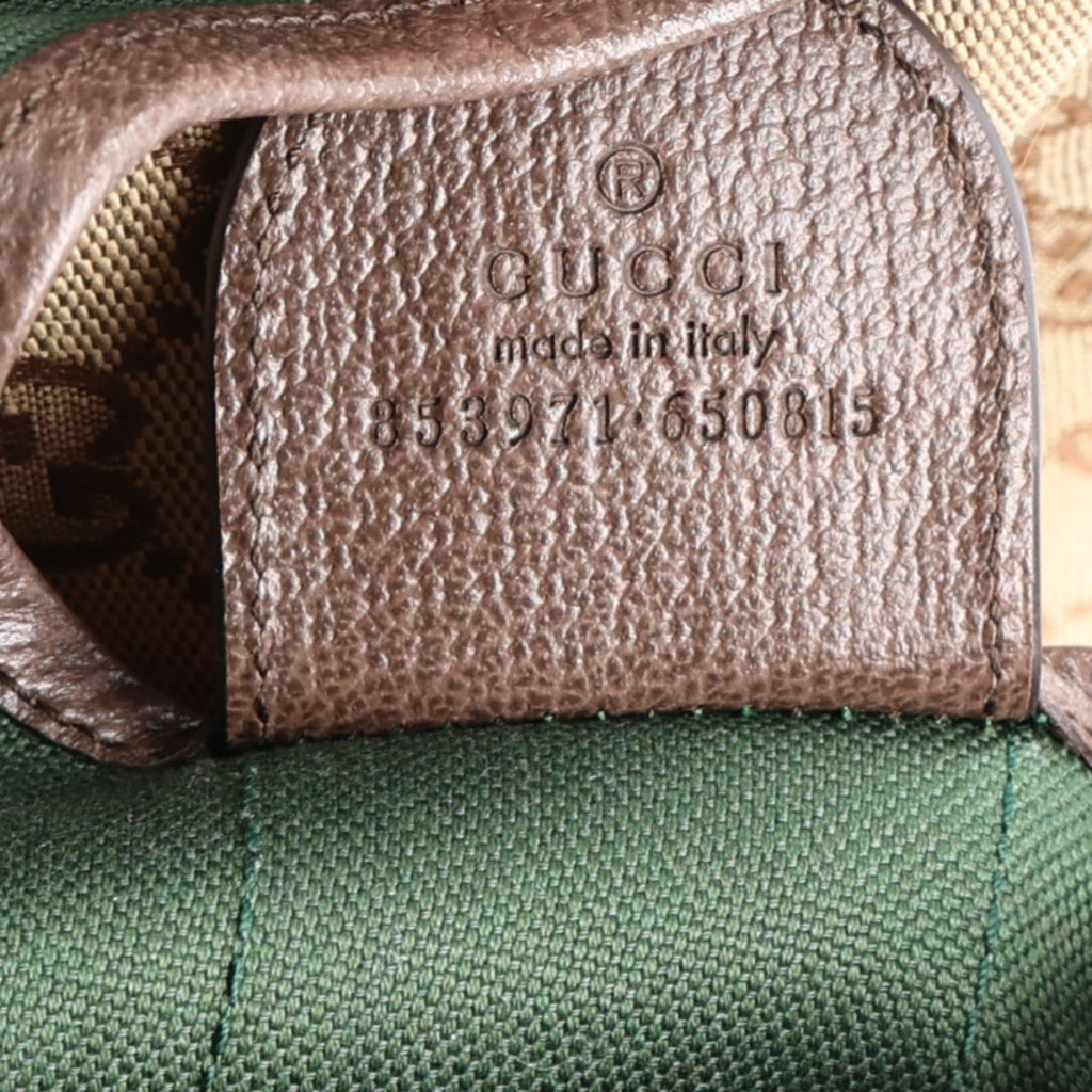 GG Monogram Web Large Giglio Tote Beige Brown